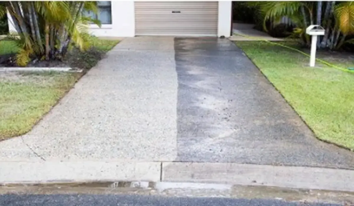 Big Boy Suds driveway cleaning project