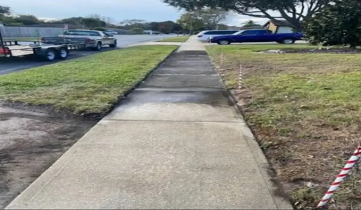 Big Boy Suds sidewalk cleaning project